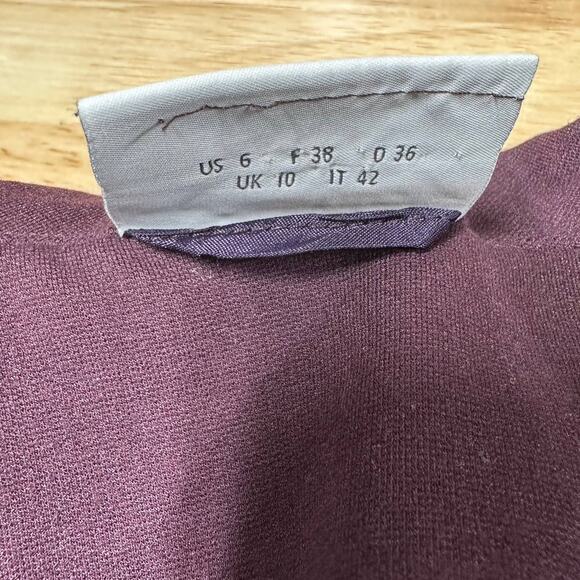 Akris Punto Waterfall Asymmetric Full Zip Purple Jacket Size 6 EUC Longline Coat - Picture 4 of 8